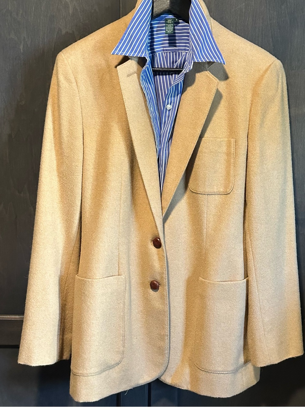 Vintage Lauren Ralph Lauren 100% Camel Hair Made in USA Blazer Jacket Women’s 12